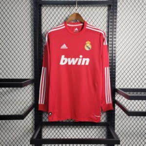 11-12 Real Madrid Red Retro Long Sleeve Jersey