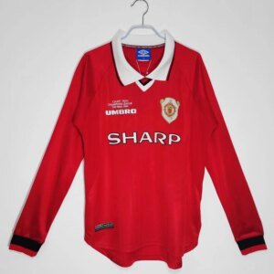 1999-00 Manchester United Home Long Sleeve Retro Jersey