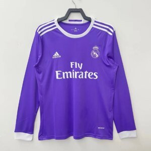 16-17 Real Madrid Away Retro Long Sleeve Jersey