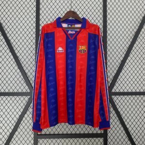 1996-97 Barcelona Home Long Sleeve Retro Jersey