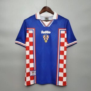 1998 Croatia Away Blue Retro Jersey