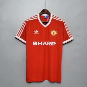 83-84 Manchester United Home Red Retro Jersey