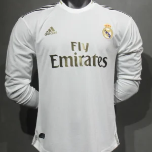 Real Madrid Home Long Sleeve Kit Retro 19-20